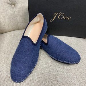 J Crew NIB Canvas Slippers Navy